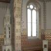 Chancel. Painted decoration in north east corner.
