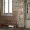 Chancel. Painted decoration and piscina recess in south east corner.