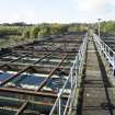 Water filtration plant. Settling tanks from east