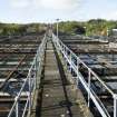 Water filtration plant.Settling tanks from east