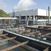 Water filtration plant. Settling tanks and main building from south west
