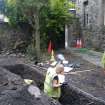 Working view, photograph from an archaeological excavation at Acheson House, Canongate, Edinburgh