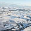 General oblique aerial view with Duncrievie in the foreground and the Ochills beyond, looking W.