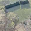 Oblique aerial view of the townships, farmsteads, field boundaries and rig at Craig Dubh-Leitir, looking SE.