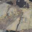 Oblique aerial view of the farmstead at Croft na Coille, looking ENE.