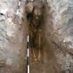 Skeleton 9, trench 3, photograph from trial trenching at Barony Centre, West Kilbride