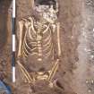 Skeleton 10, trench 3, photograph from trial trenching at Barony Centre, West Kilbride