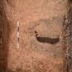Grave 18, test pit 4, photograph from trial trenching at Barony Centre, West Kilbride