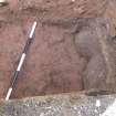 Possible linear feature, test pit 6 pre-excavation, photograph from trial trenching at Barony Centre, West Kilbride