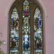 Chancel. Detail of stained glass.