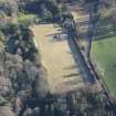 Oblique aerial view of Arniston House walled garden, looking E.