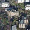 Oblique aerial view of St Leonard's Hall, looking NNW.