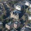 Oblique aerial view of St Leonard's Hall, looking NW.