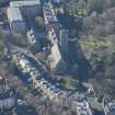 Oblique aerial view of St Michael's Parish Church and Beadle's House, looking WSW.