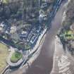 Oblique aerial view of Cramond Village and Harbour, looking S.
