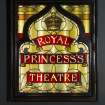 1st floor. Foyer. Stained glass panel 'Royal Princess's Theatre'Theatre