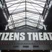 Ground floor. Entrance foyer. Roof and theatre sign.