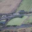 Oblique aerial view of Gleneagles railway station and war memorial, looking E.