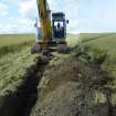 Working view of the cable trench excavations, photograph from archaeological watching brief at Southfield Farm, Dalkeith