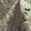 Final 100m of the cable trench facing east, photograph from archaeological watching brief at Southfield Farm, Dalkeith