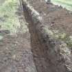 Final 100m of the cable trench facing west, photograph from archaeological watching brief at Southfield Farm, Dalkeith