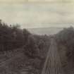 View of railway track, possibly near Peebles