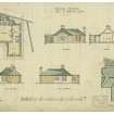 Elevations and roof plans
Title: Victoria Hospital. Plan of Entrance Lodge (West)