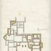 Drawing of foundation plan showing proposed additions and alterations to Leithen Lodge.