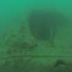 View of boiler on HMS Roedean with hole allowing view of boiler tubes inside