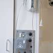 Detail of nurse call unit in sample small single room.