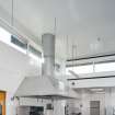 Detail of top lit space in the central kitchen.