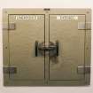 Detail of x-ray plate/negative light proof safe.
