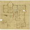 Plan of basement floor, Eastend House