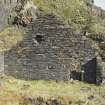 Building to north of boiler house, view of inside wall of south east gable