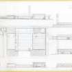 Cumbernauld, Kildrum Parish Church.
Plan, elevations and sections.
Titled: 'Cumbernauld, Kildrum Parish Church.  Draft Sketch Plans.'
Insc: '1st version'  
Signed: 'AR'.
Stamped: 'Alan Reiach & Partners, Architects, 22 Ainslie Place, Edinburgh 3'.