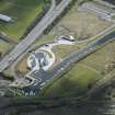 Oblique aerial view of The Kelpies, looking ESE.