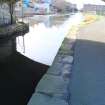 View of canal towpath under Bridge No 1, Union Canal, Viewforth, Edinburgh, from north-east