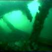 Diver photograph of hull on HMS Breda