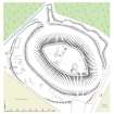 Plan of motte, Doune of Invernochty. EPS file.