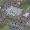 Oblique aerial view of Springfield College of Engineering, looking N.