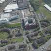 Oblique aerial view of Springfield College of Engineering and Glasgow Kelvin College, looking SE.