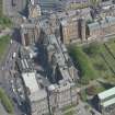 Oblique aerial view of the Royal Infirmary, looking NNE.