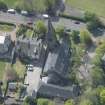 Oblique aerial view of Queen's Park Church and Hall, looking S.