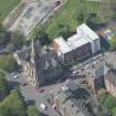 Oblique aerial view of Camphill Queen's Park Church and Hall, looking W.