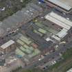 Oblique aerial view of Darnley Street Printing Works, looking N.
