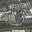 Oblique aerial view of Darnley Street Printing Works, looking WNW.