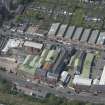 Oblique aerial view of Darnley Street Printing Works, looking W.