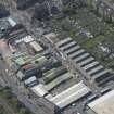 Oblique aerial view of Darnley Street Printing Works, looking SW.