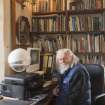 First floor. The great hall. Portrait of Ian Begg with model of planetarium.