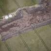 Oblique aerial view during excavation.